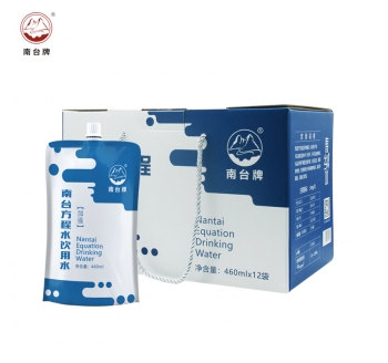 南臺控股-南臺方程水弱堿性小分子團飲用水460ml-12袋箱裝高能態